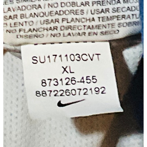 Nike golf Blue ombré XL striped vented collar men's polo shirt Dri fit Standard - Picture 12 of 14